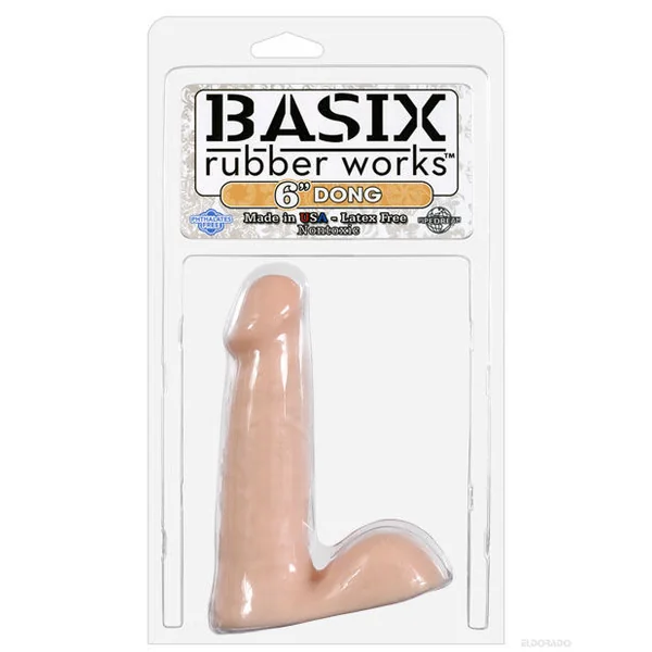 Basix Rubber Works 6" Dong - Flesh