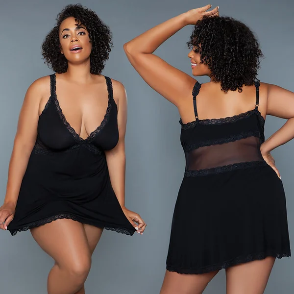 BeWicked Alexi Slip - Black 2X