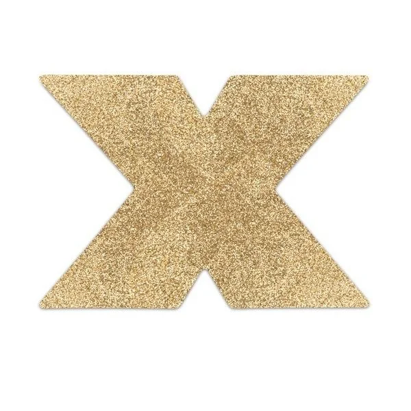 BIJOUX - INDISCRETS FLASH CROSS GOLD NIPPLE COVERS
