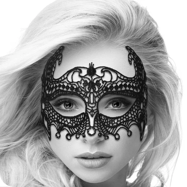 Black & White Lace Empress Eye-Mask