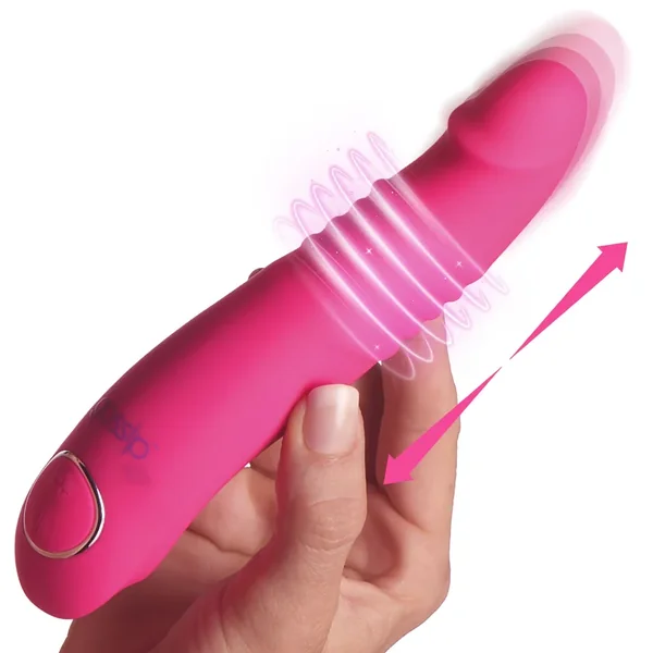 Blaster 7x Thrusting Silicone Vibrator – Pink