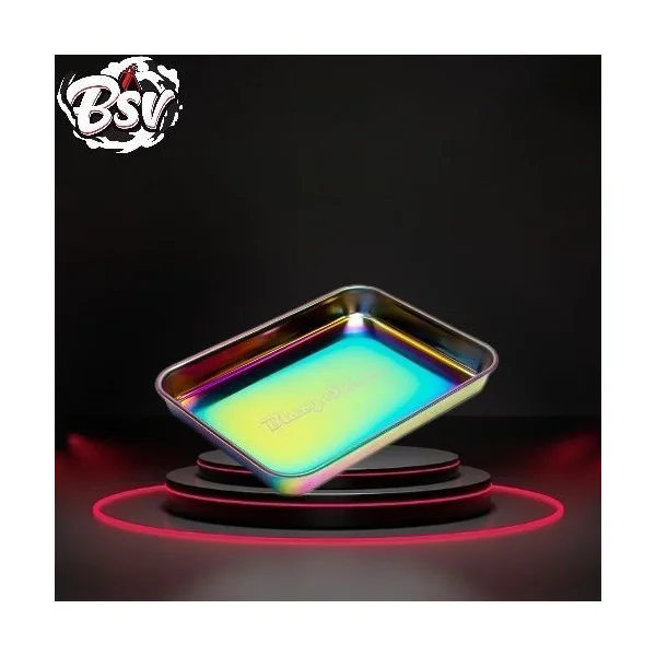 Blazy Susan Stainless Steel Rolling Tray Rainbow