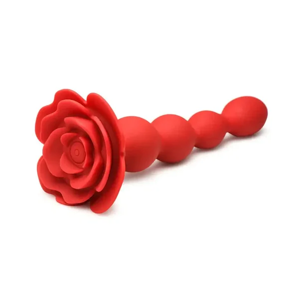 Bloomgasm™ Rose Twirl 10X Vibrating & Rotating Silicone Anal Beads