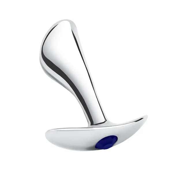 Blue Line 2.5" Stainless Steel Bling Prostate Massager Plug