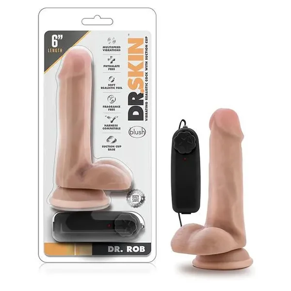 "Blush Dr. Skin Dr. Rob 6"" Cock W/suction Cup"