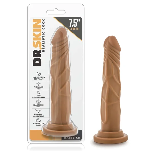 Blush Dr. Skin Realistic Cock Basic 7.5″ – Mocha