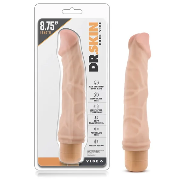Blush Dr. Skin Vibe 9" Dong #6 - Beige