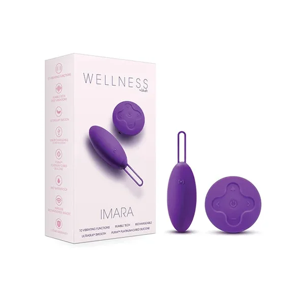 Blush Wellness Imara Vibrating Egg w/Remote – Purple