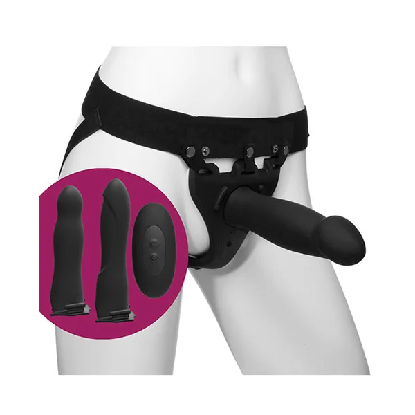 Body Extensions Be Naughty 4 Piece Vibrating Strap On Set