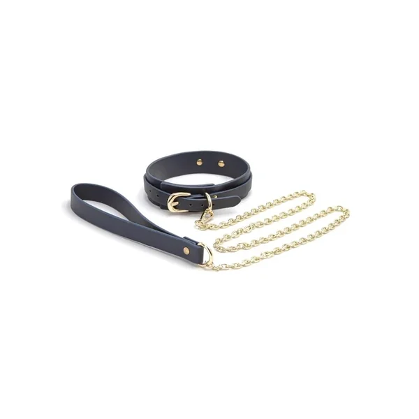 Bondage Couture Collar and Leash – Blue