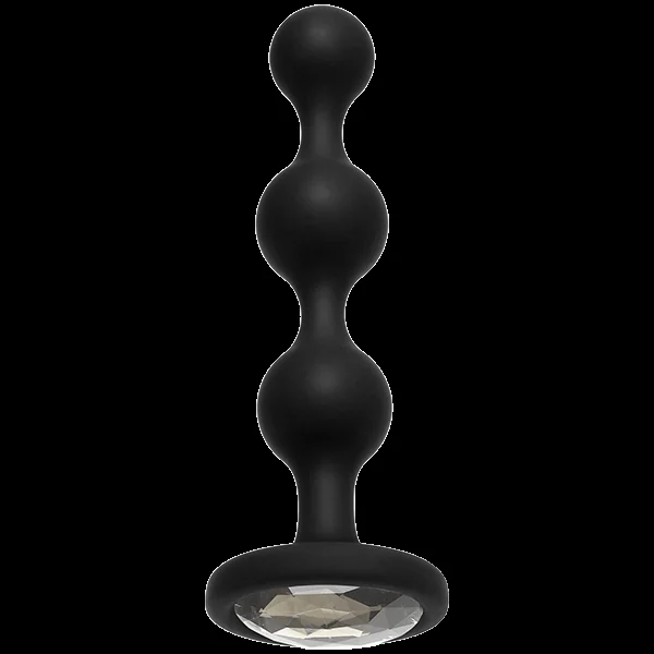 BOOTY BLING JEWELED WEARABLE SILICONE BEADS SILVER