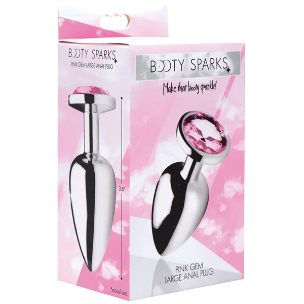 Booty Sparks Pink Gem Anal Plug - Large