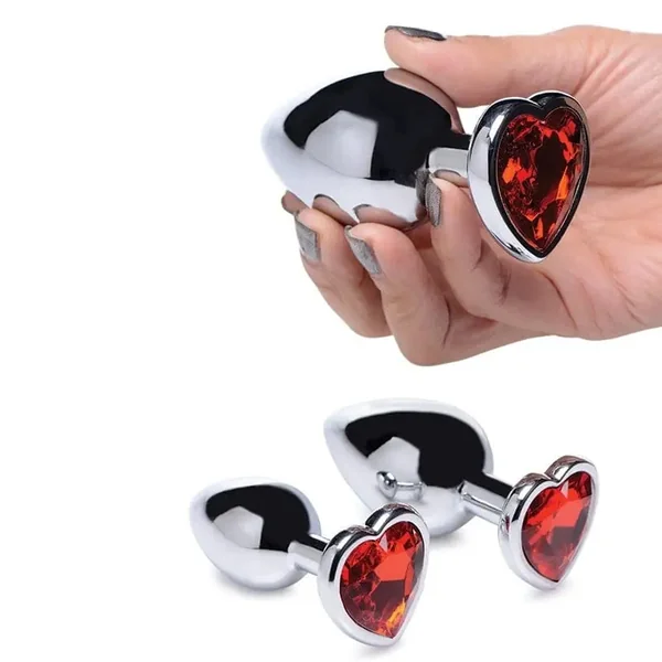 Booty Sparks™ Red Heart Gem Anal Plug Set
