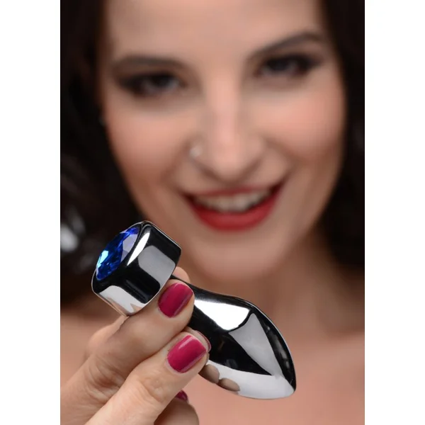 BOOTY SPARKS WEIGHTED BLUE GEM ANAL PLUG SMALL