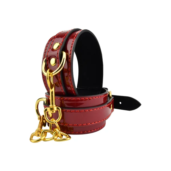 Bound to Please Red Ankle Cuffs