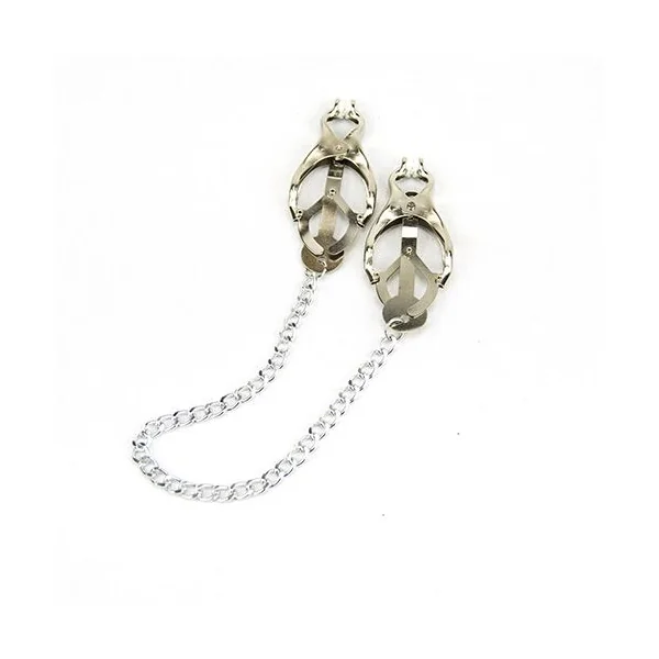 Bound to Please Squeezer Teaser Clover Nipple Clamps with Chain
