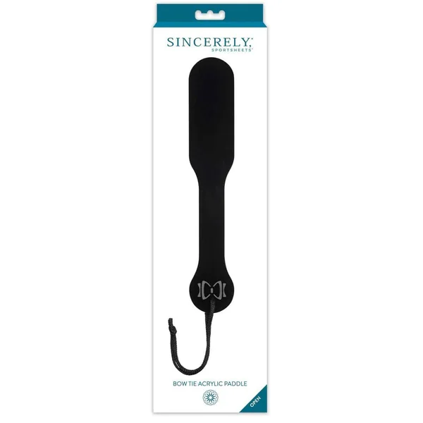 Bow Tie Acrylic Paddle - Black