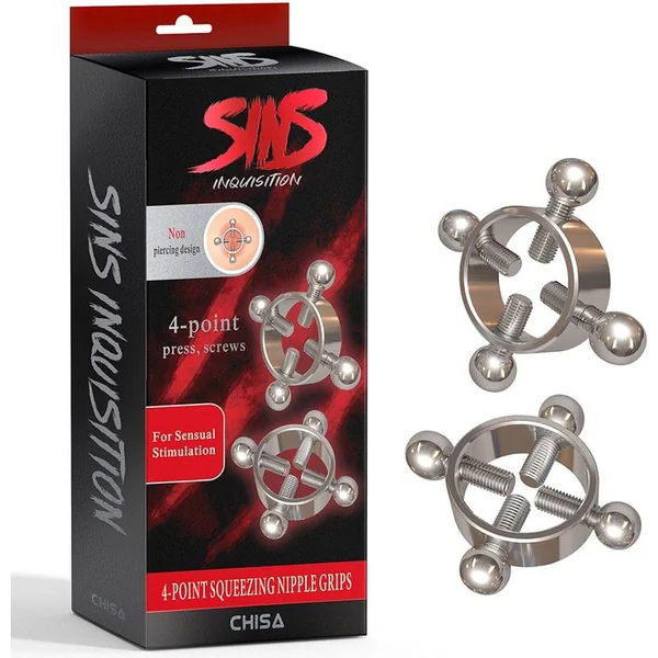 Breast Clamps - Sins Inquisition - 4-Point Squeezing Nipple Grips
