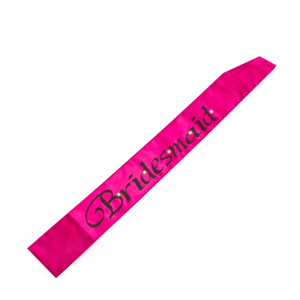 Bridesmaid Hot Pink Flashing Hen's Night Party Sash