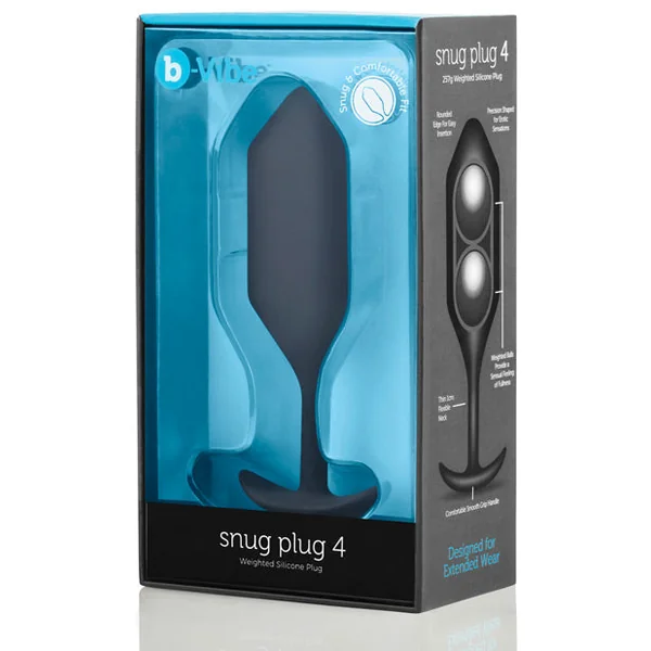 B-vibe Weighted Snug Plug 4 - .257 G Black