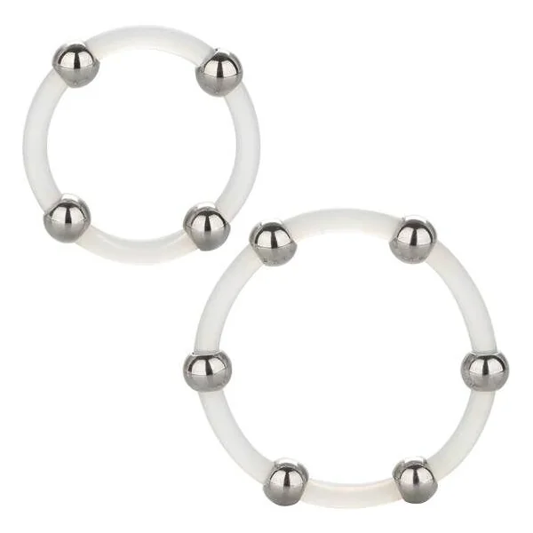 CALEXOTICS - STEEL BEADED SILICONE RING SET