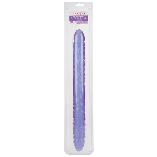 CalExotics Veined Double Dong 18" - Purple