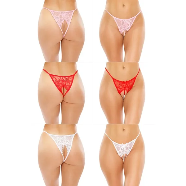 Calla Crotchless Pearl Panty