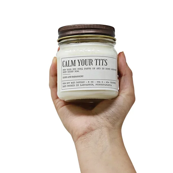 Calm Your Tits – Funny Candle 8oz Soy Wax
