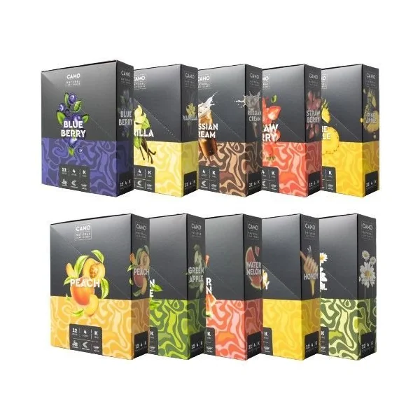 Camo Natural Leaf Cones 12pk Vanilla