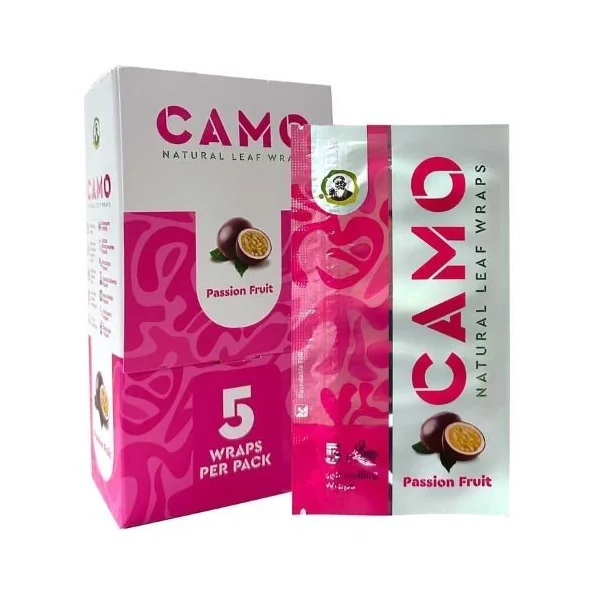 Camo Natural Leaf Wraps 25/Per Box Passion Fruit