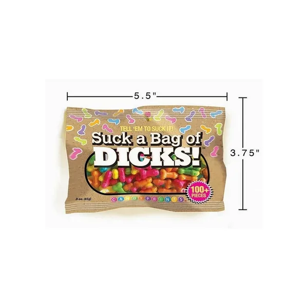 Candyprints Suck A Bag Of Dicks 3oz Bag (100 per bag)