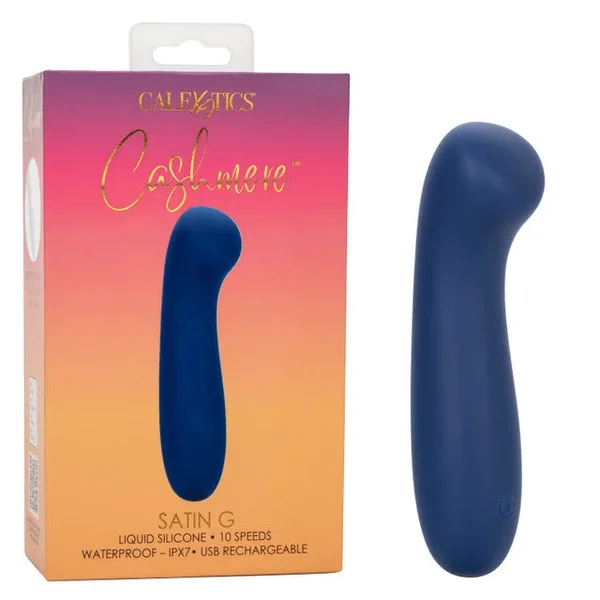 Cashmere Satin G Rechargeable Silicone G-Spot Vibrator with Clitoral Stimulator