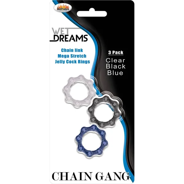Chain Gang Cock Rings 3 Pack