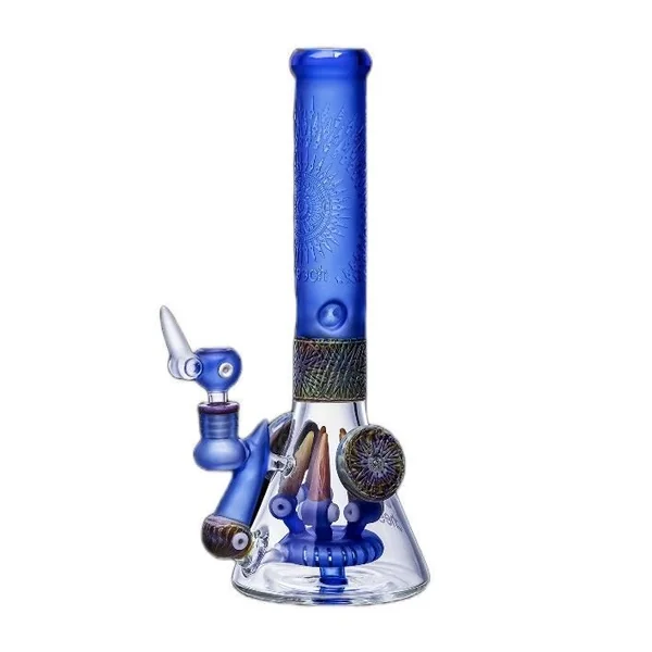 Cheech You Can See Me Sand Blasted Beaker Blue