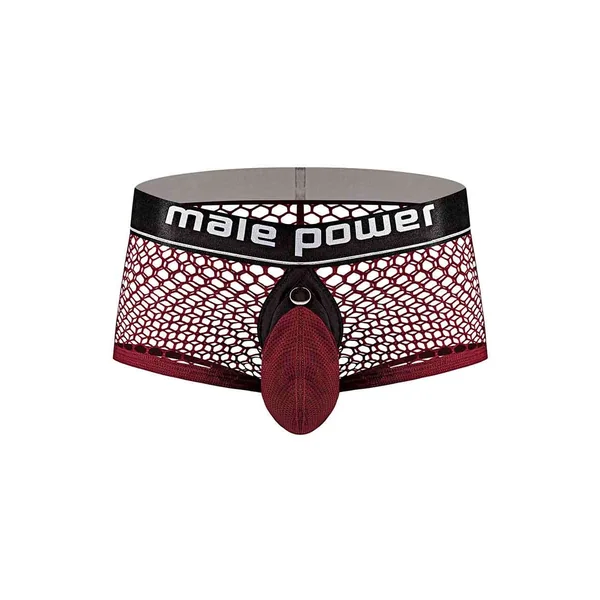 Cock Pit Net Mini Cock Ring Short - Large - Burgundy