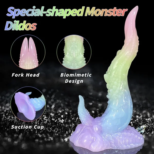 Colorful Silicone Tentacle Fantasy Monster Dildo with Suction Cup – Insertable Buttplug Masturbation