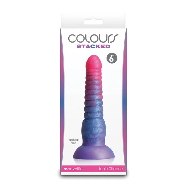 Colors Stacked 6" Dildo - Pink/Blue