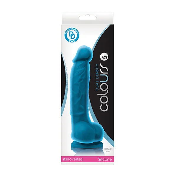 Colours Dual Density 5" Dildo - Blue