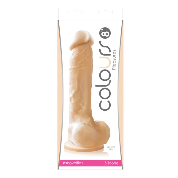 COLOURS PLEASURES 8IN DILDO WHITE