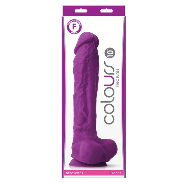 Colours Pleasures Dildo - Purple 10"