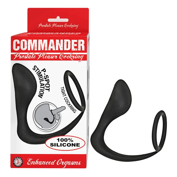 COMMANDER PROSTATE PLEASER COCKRING BLACK