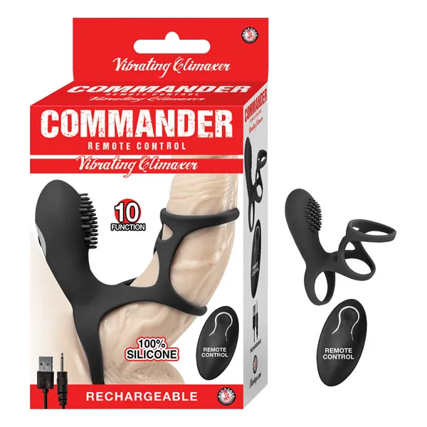 COMMANDER REMOTE CONTROL VIBRATING CLIMAXER BLACK