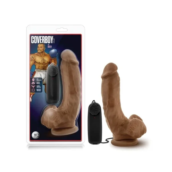 Coverboy The Boxer 9″ Vibrating Dildo – Mocha