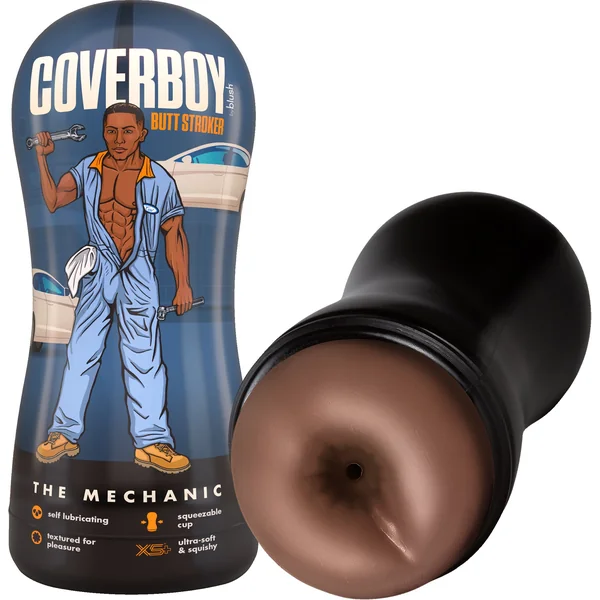 Coverboy The Mechanic Self Lubricating Anal Penis Stroker By Blush - Chocolate
