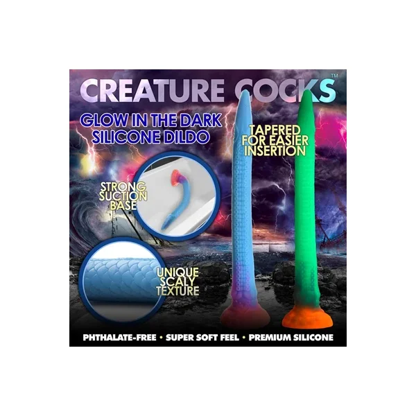 Creature Cocks Makara Glow-in-the-Dark Silicone Snake Dildo