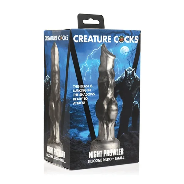Creature Cocks Night Prowler Silicone Dildo – Small Black/Silver