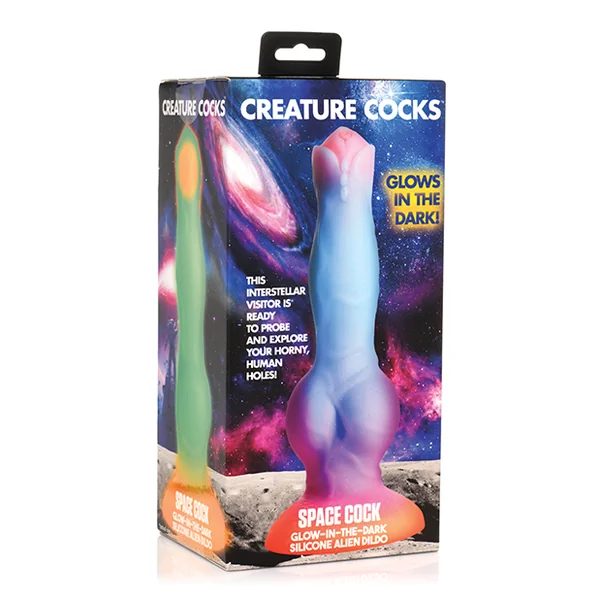 CREATURE COCKS SPACE COCK GLOW IN THE DARK SILICONE DILDO