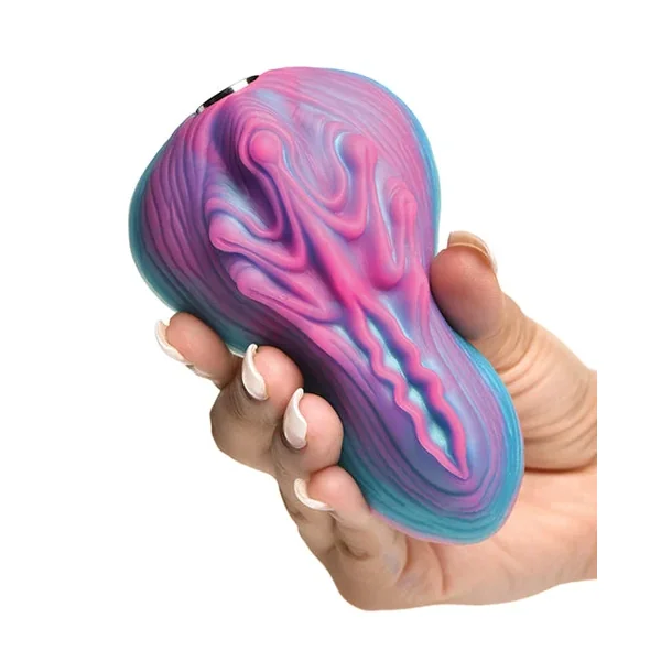 Creature Cocks Vulvaron Vibrating Silicone Grinder w/Remote Control – Pink/Teal/Purple