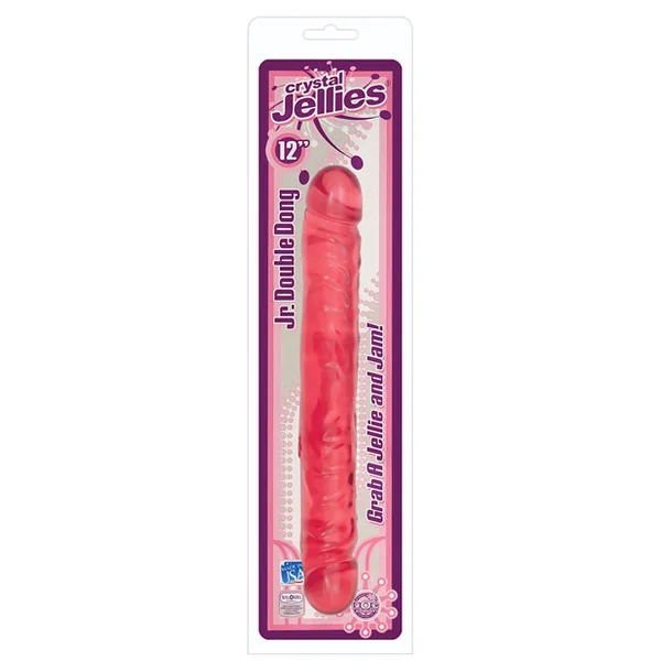 Crystal Jellies 12" Jr. Double Dong - Pink