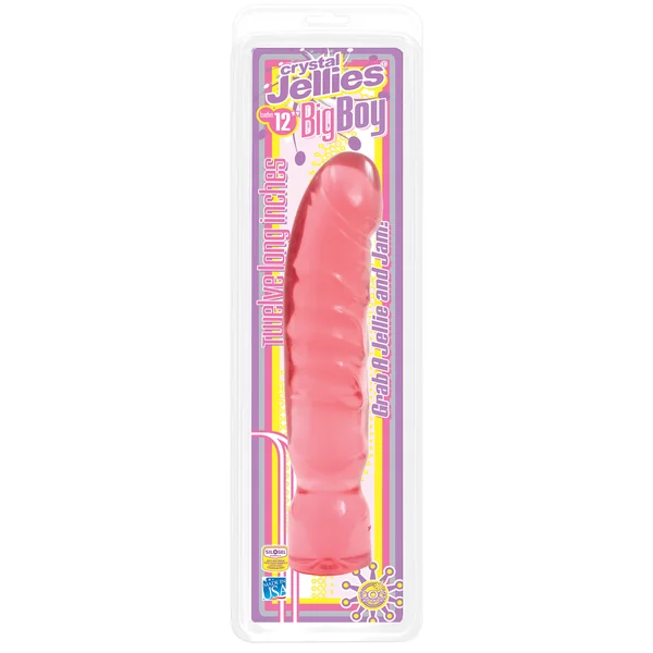 CRYSTAL JELLIES BIG BOY PINK DONG 12IN